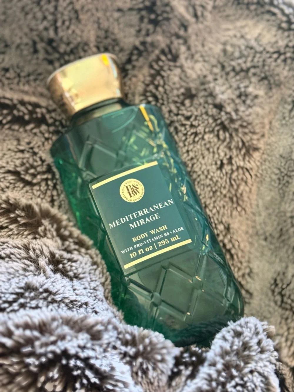 Bath & Body Works Mediterranean Mirage Body Wash - Green with Gold Cap - Picture 1 of 2